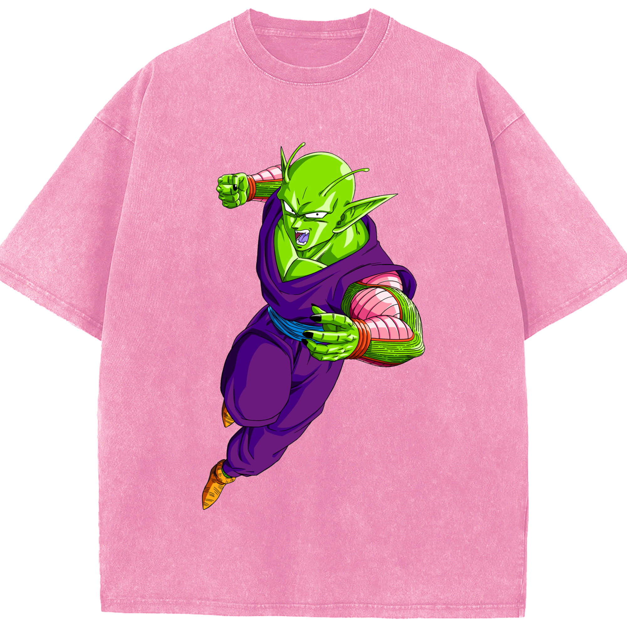 （画像用） ドラゴンボール ピッコロ DRAGON BALL Piccolo 綿100% ヴィンテージ風 半袖Tシャツ（フロントプリント）